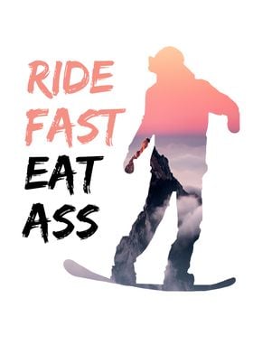 Ride Fast Pink Snowboarder