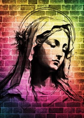 Virgin Mary Sketch Art 02