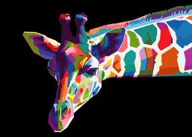 colorful giraffe vector