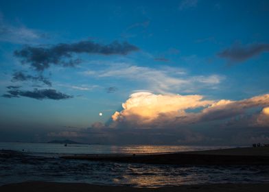 Beach and Moon