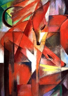 The Foxes by Franz Marc