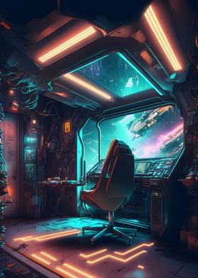Neon Space cockpit