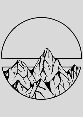 Mountain Hand Drawing