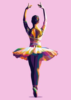 Ballet Beauty Girl Pop Art