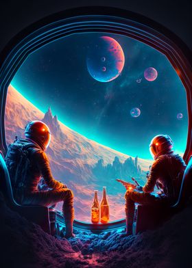 Astronauts beer break