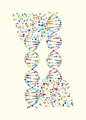 Dna Art Print Double Helix