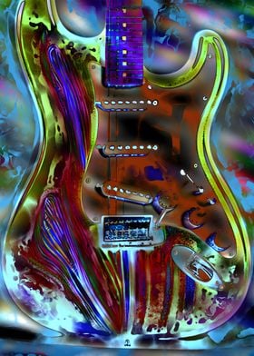 Neon guitar hero