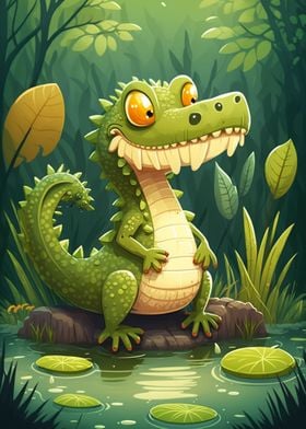 Comic Crocodile