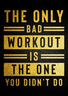 Gym Motivation Quote Gold
