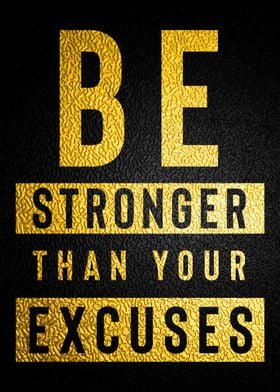 Gym Motivation Quote Gold