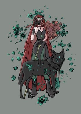 Red riding hood and wolf