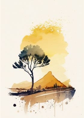 Watercolor Naturescape 