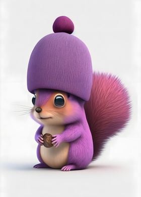 SQUIRREL 3D PURPLE