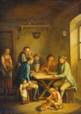 Peasants Playing Cards 