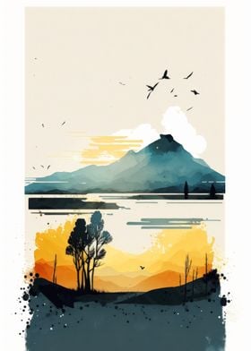 Watercolor Naturescape 