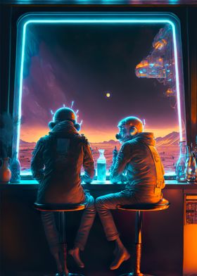 Astronaut in a bar