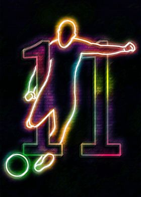 neon football art 11