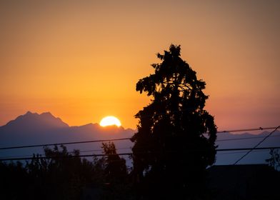 Olympic Mountains Sunset