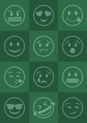 Emoji Expressions Green