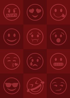 Emoji Expressions Red