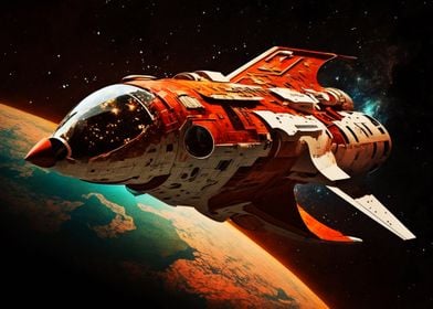 Orange Spaceship