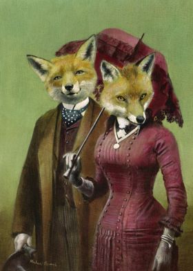 Victorian Fox Couple