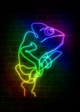 Chameleon Neon Animals