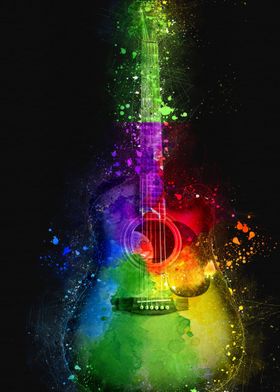 Multicolor Guitar