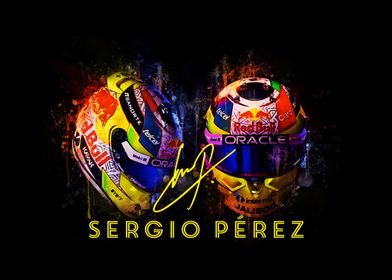 Sergio Perez helmet 2023