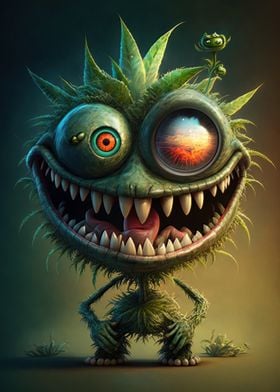 Cannabis Pot Plant Monster