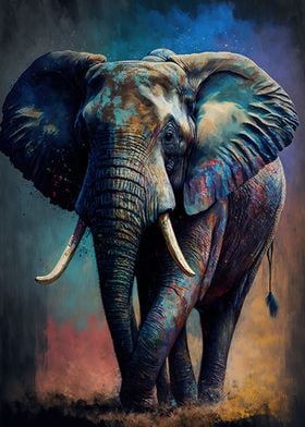 Colorful Elephant Animal