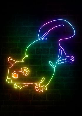 Chinchilla Neon Animals