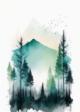 Watercolor Naturescape 