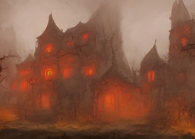 Haunted Manor with Orange 