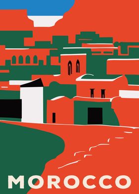 Minimalist Morocco Poster