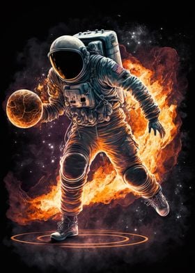 Basketball Astronaut Space