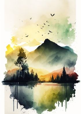 Watercolor Naturescape 