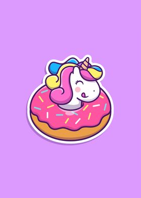 Cute Unicorn Doughnut