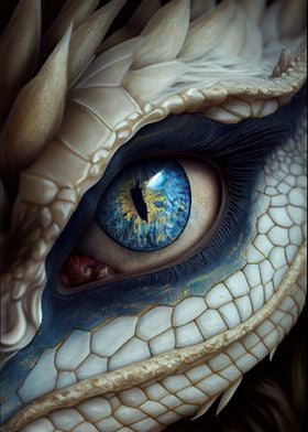 Fantasy White Dragon Eye