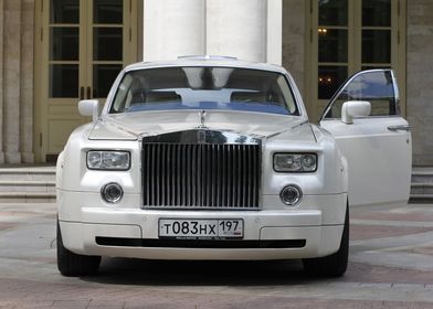 White Rolls Royce Car