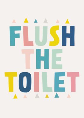 flush the toilet