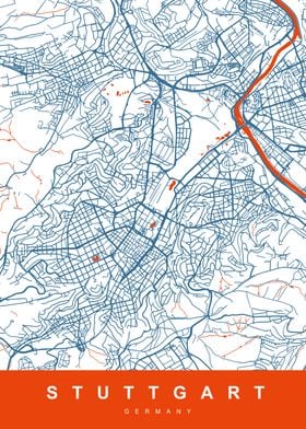 Map STUTTGART GERMANY