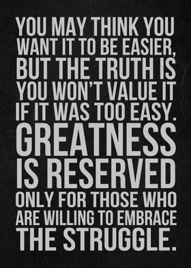 greatness is reserved