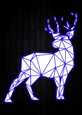 Deer Geometric Neon animal