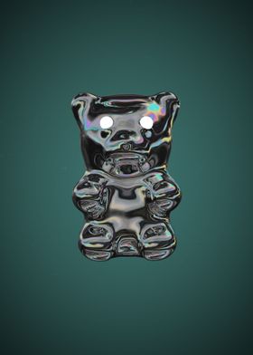 Cartoon Gummy Bear Metal Prints for Sale