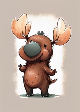 Cute little moose