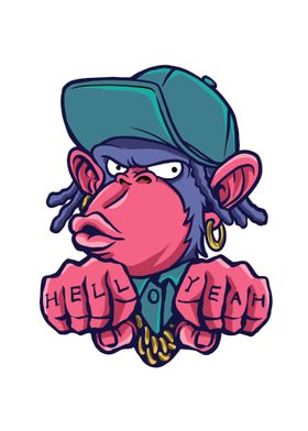 Monkey rapper tatoo