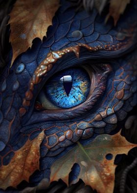 Fantasy dragon blue eye