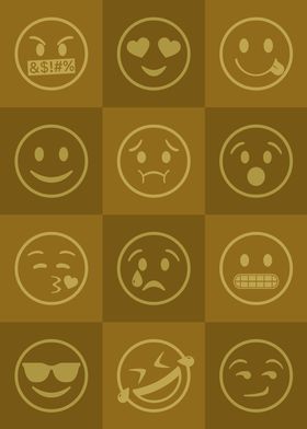 Emoji Expressions Yellow