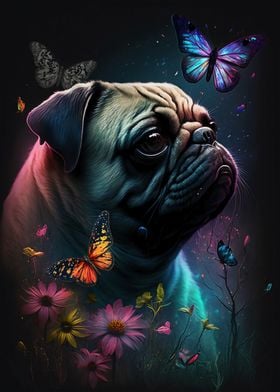 Pug Dog psychedelic